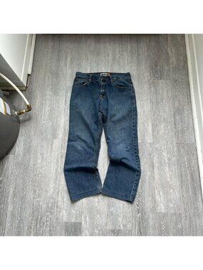 Navy Blue Vintage Early 2000’s Quicksilver Relaxed Fit / Wide Leg Denim Jeans